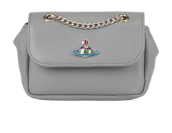 Emma Orb Crossbody, Leather, Grey, MII, DB, 3*